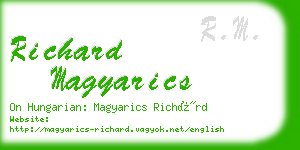 richard magyarics business card